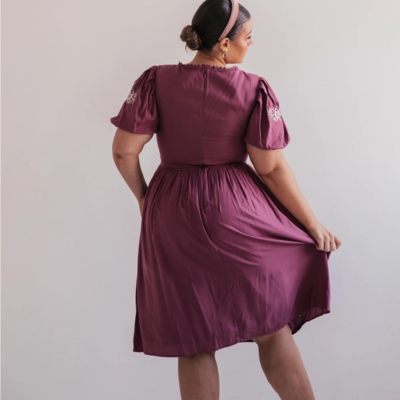 Rosedale dress, dark rose,1X - Picture 5 of 8